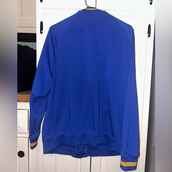 Reclaimed Vintage Letterman Jacket US Size 20 Royal Blue Yellow Unisex - Picture 2 of 6